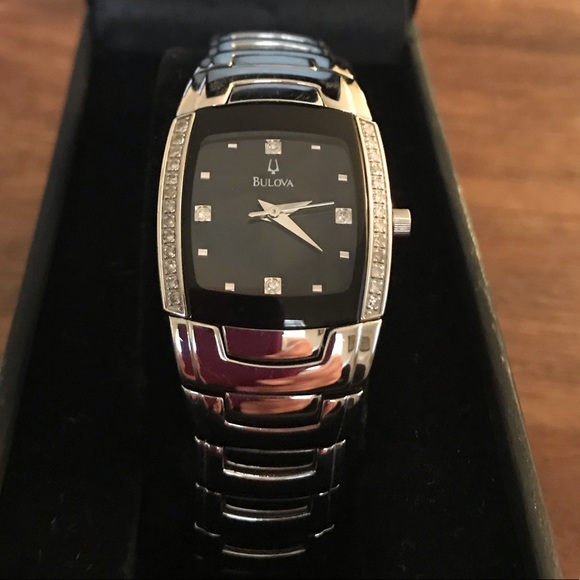 Ladies  Bulova Watch w/diamonds main image 4